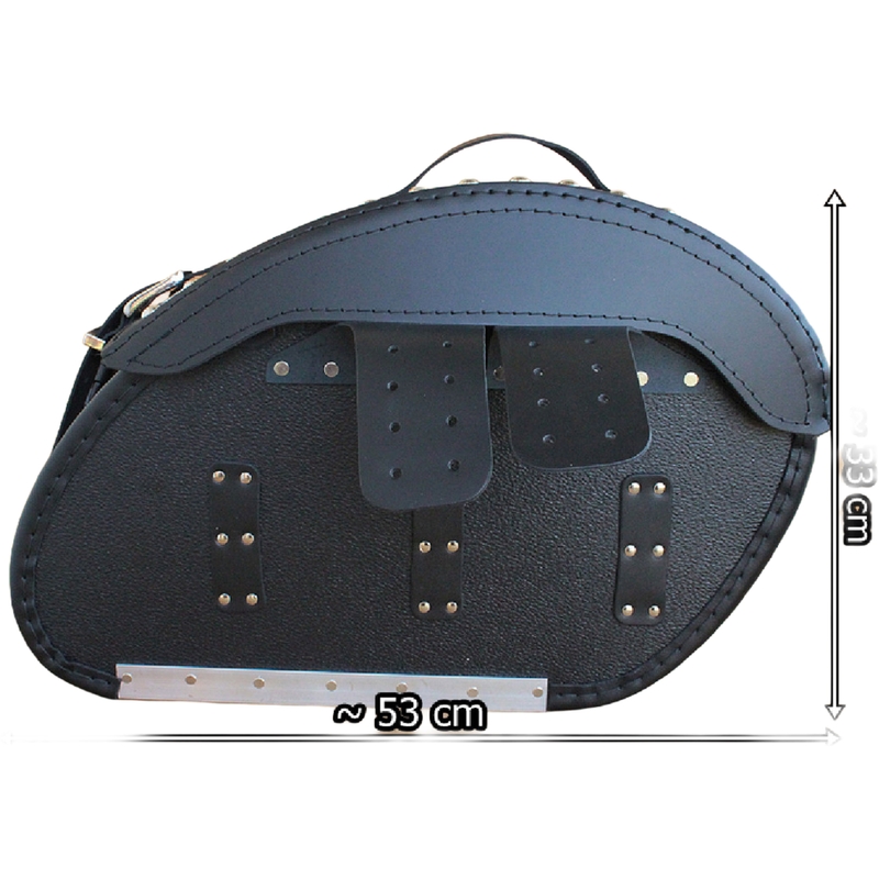 Usnjene motoristične torbe z zakovicami RSA S263B črne barve