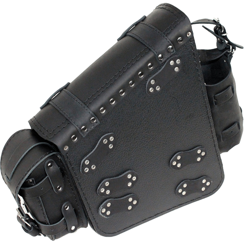 Usnjena motoristična torba RSA S49 HD Softail črne barve