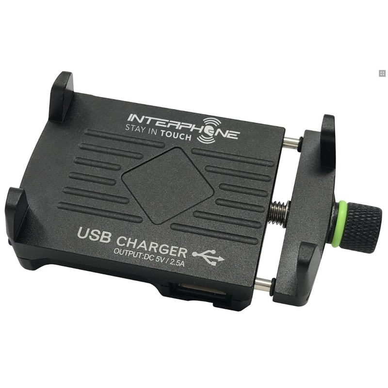Univerzalno držalo Interphone CRAB Evo Alu s polnilnikom