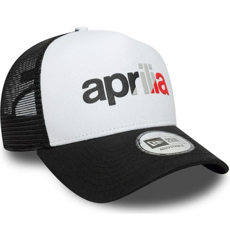 Aprilia 9forty Be A Racer kapa z logotipom črno-bela