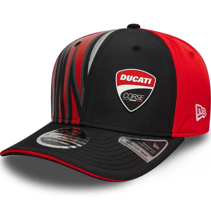 Ducati Corse 9SEVENTY kapa z logotipom rdeče-črna