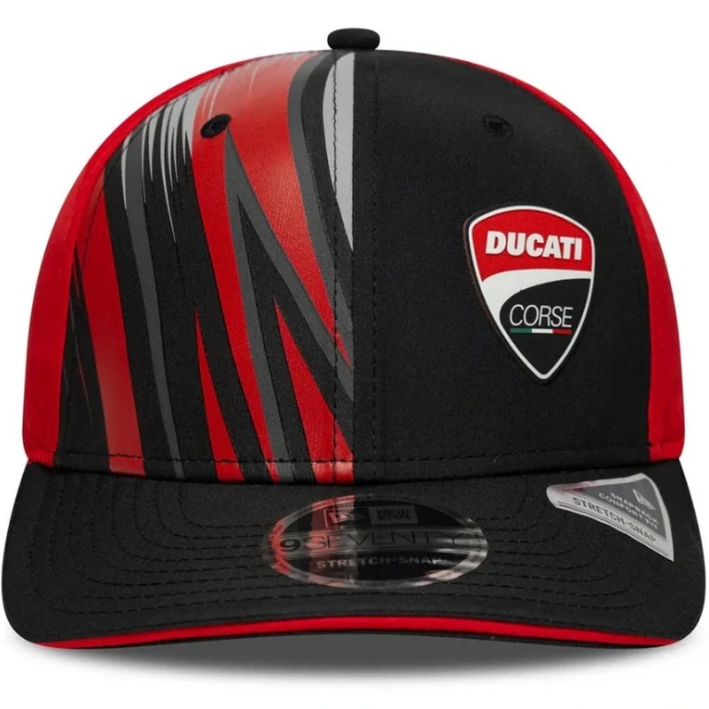 Ducati Corse 9SEVENTY kapa z logotipom rdeče-črna
