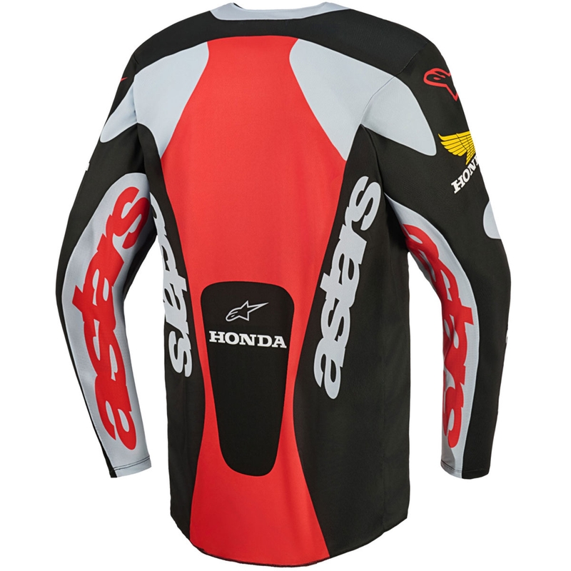 Motokros dres Alpinestars Racer Veil Honda črno-sivo-rdeče-rumen