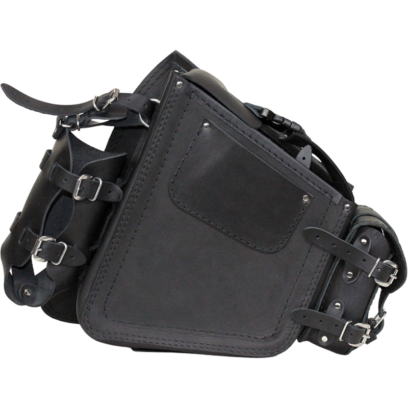 Usnjena motoristična torba RSA S494 Skull HD Softail črna