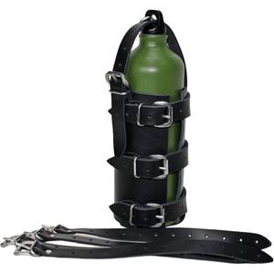 Usnjeno držalo za steklenice RSA N14 črne barve