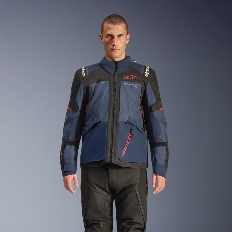 Moto jakna Alpinestars Andes V4 Drystar temno modro-modro-črna