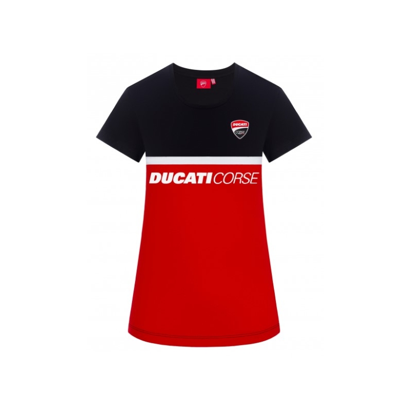 Ženska majica Ducati - Corse črno-rdeče barve naprodaj razprodaja