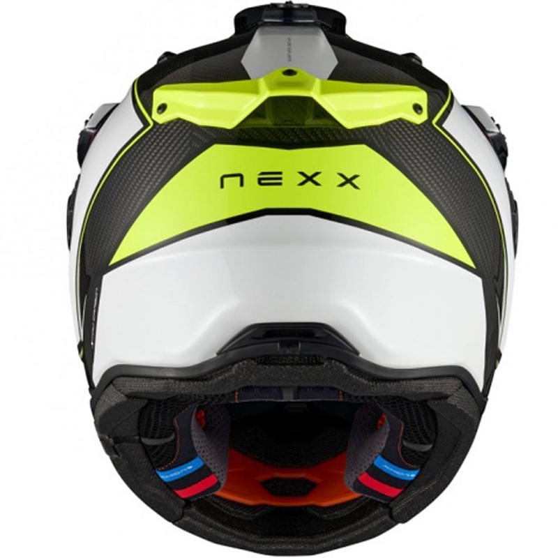 Enduro motoristična čelada Nexx X.Rally Raid belo-fluo rumena