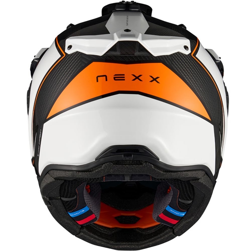 Enduro motoristična čelada Nexx X.Rally Raid belo-oranžna