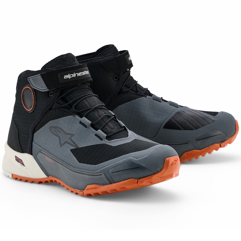 Moto škornji Alpinestars CR-X Drystar črno-temno sivo-oranžni