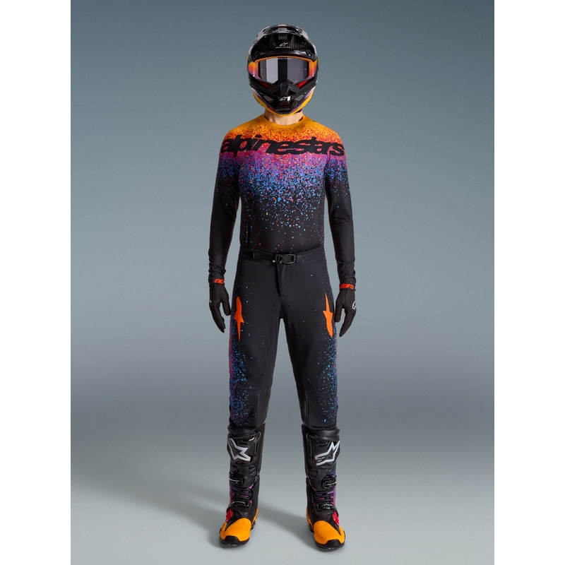 Motokros dres Alpinestars Supertech Black Hole omejene izdaje, črne barve