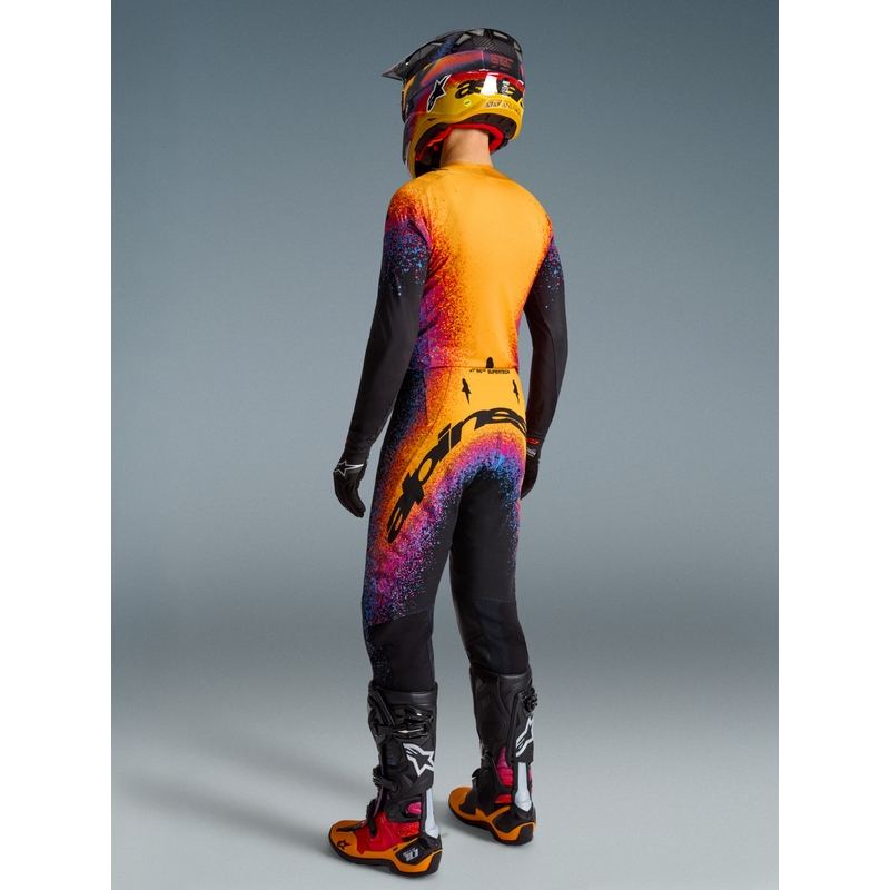 Motokros dres Alpinestars Supertech Black Hole omejene izdaje, črne barve