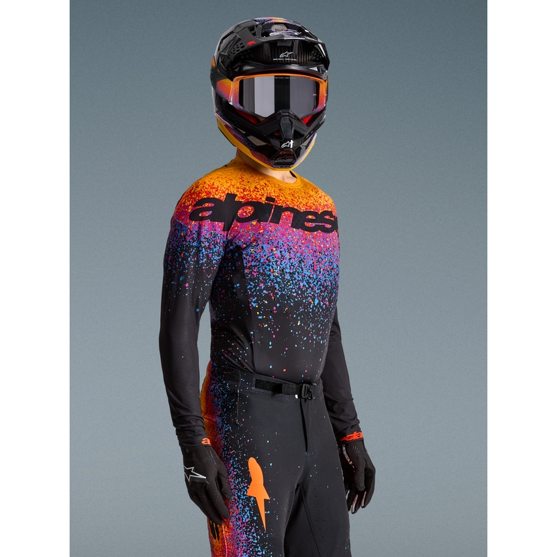 Motokros dres Alpinestars Supertech Black Hole omejene izdaje, črne barve