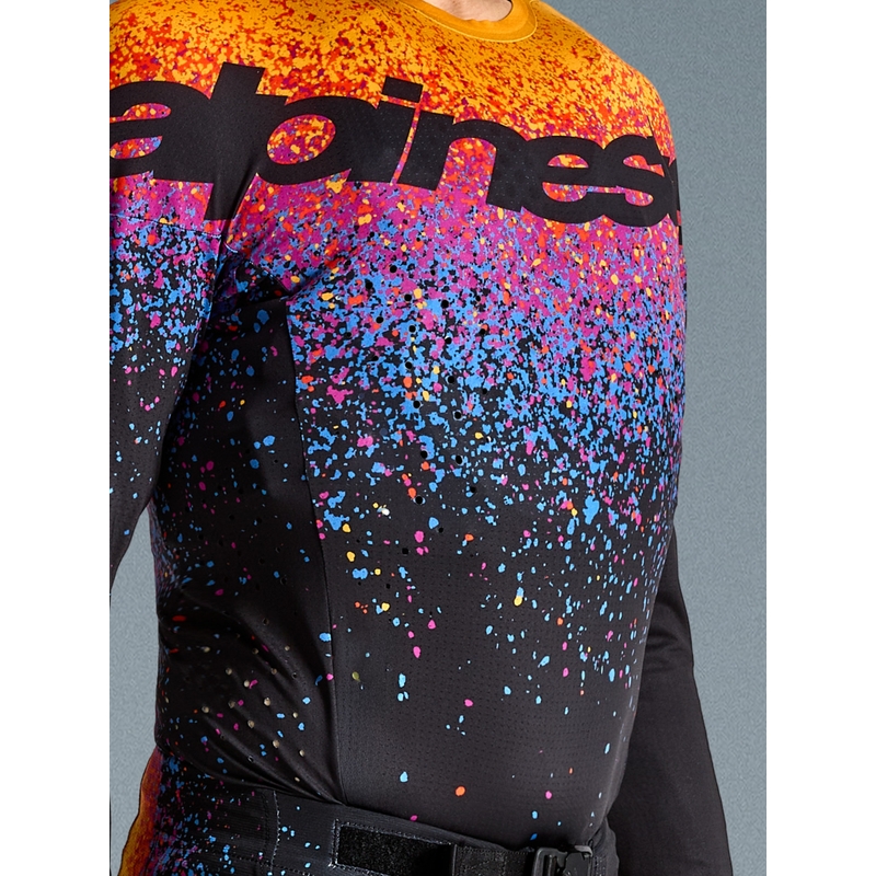 Motokros dres Alpinestars Supertech Black Hole omejene izdaje, črne barve