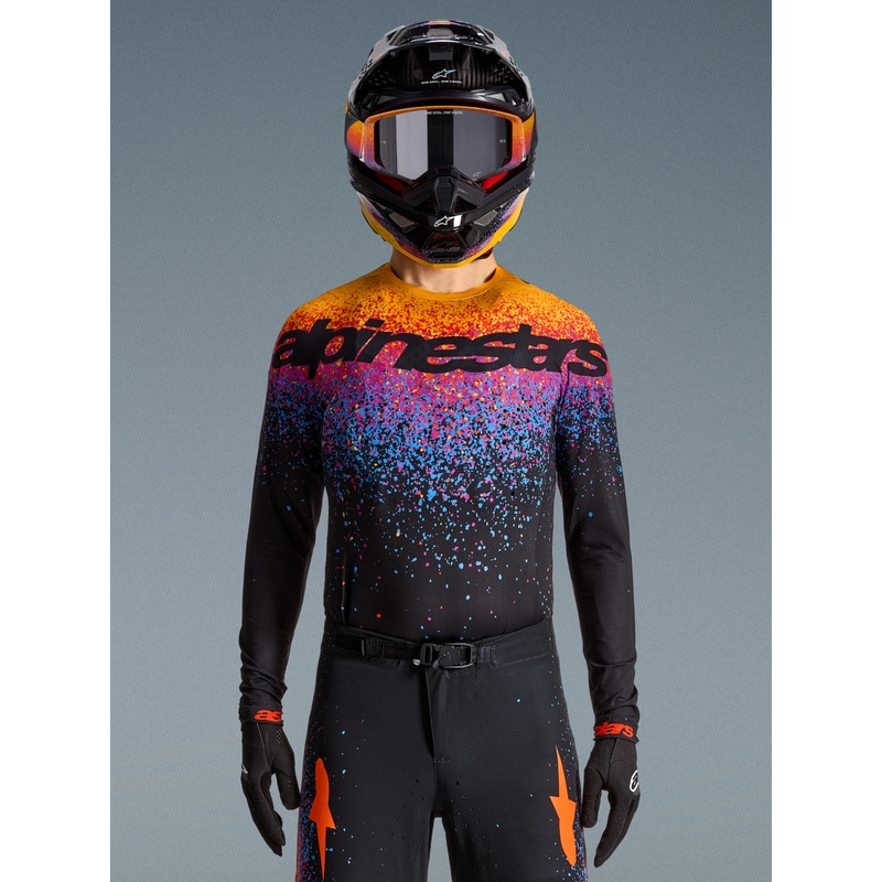 Motokros dres Alpinestars Supertech Black Hole omejene izdaje, črne barve