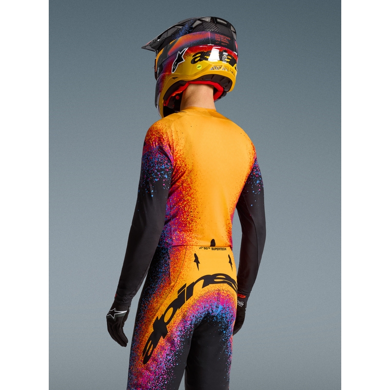 Motokros dres Alpinestars Supertech Black Hole omejene izdaje, črne barve