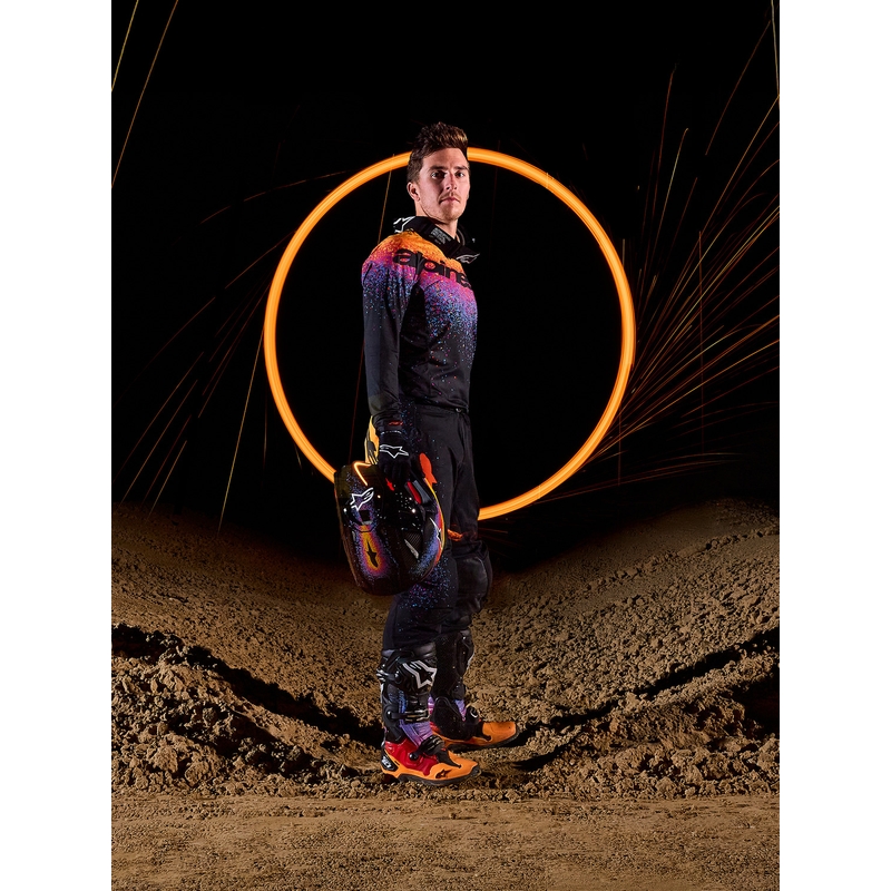 Motokros dres Alpinestars Supertech Black Hole omejene izdaje, črne barve