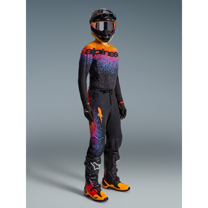 Motokros hlače Alpinestars Supertech Limited Edition Black Hole - črne