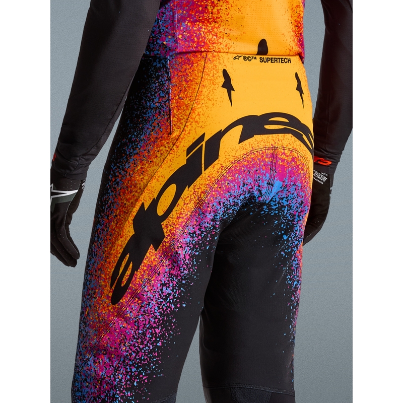 Motokros hlače Alpinestars Supertech Limited Edition Black Hole - črne