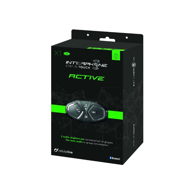 Bluetooth prostoročno telefoniranje CellularLine Interphone ACTIVE - enojni paket