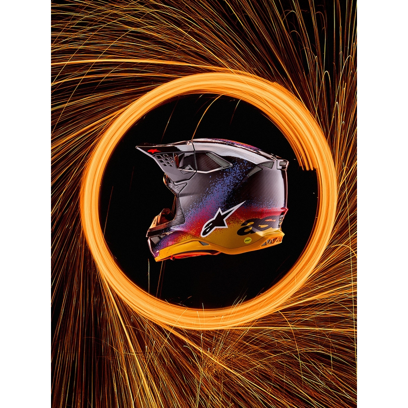 Motokros čelada Alpinestars Supertech S-M10 Limited Edition Black Hole, črne barve
