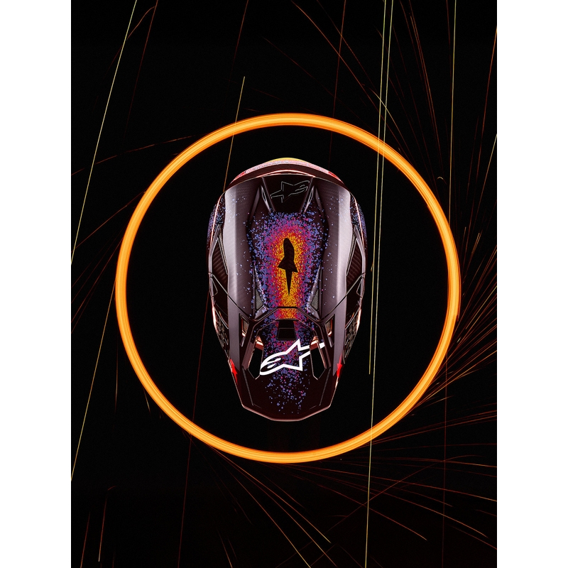 Motokros čelada Alpinestars Supertech S-M10 Limited Edition Black Hole, črne barve