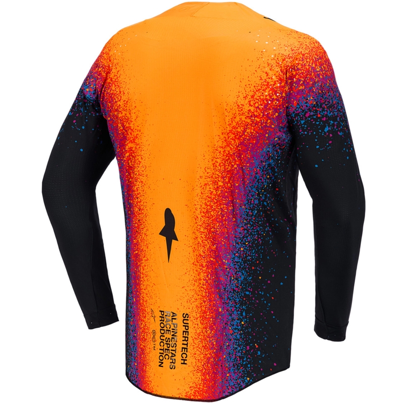 Motokros dres Alpinestars Supertech Black Hole omejene izdaje, črne barve