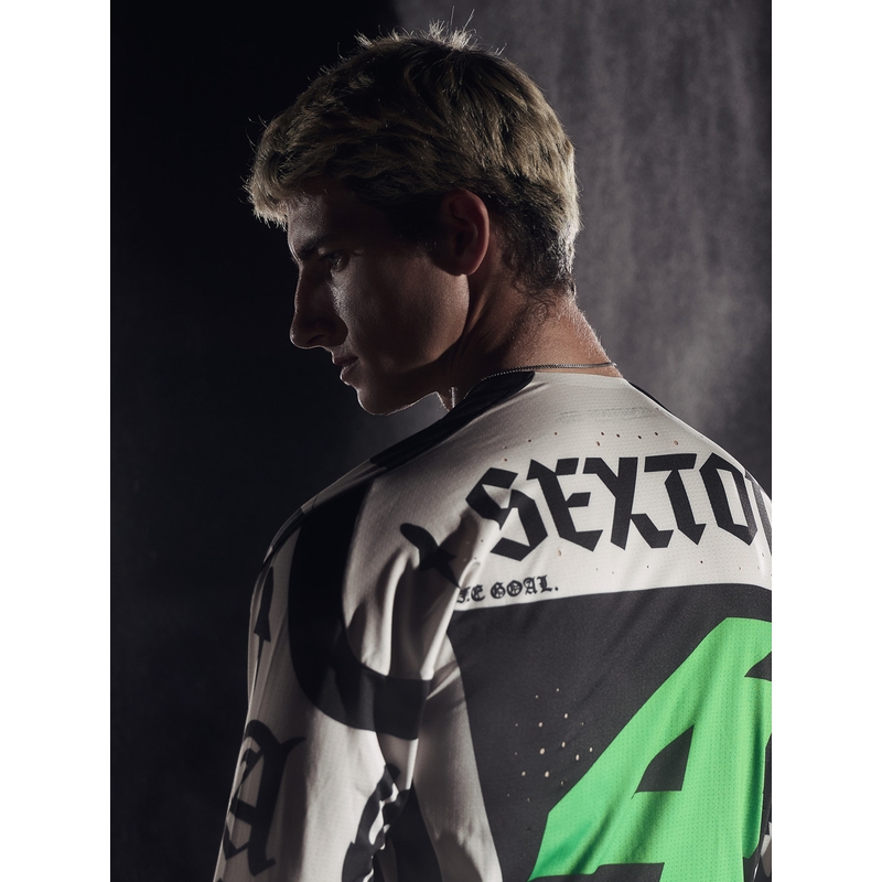 Motokros dres Alpinestars Techstar omejene izdaje Wolf Dust peščeno črne barve