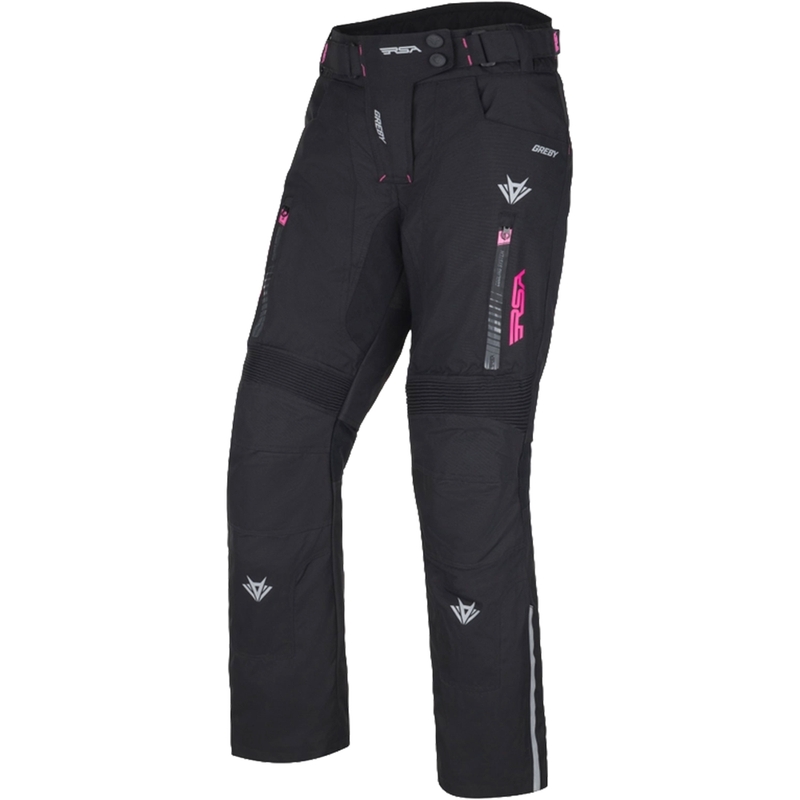 Ženske motoristične hlače RSA Greby 2 Black and Pink