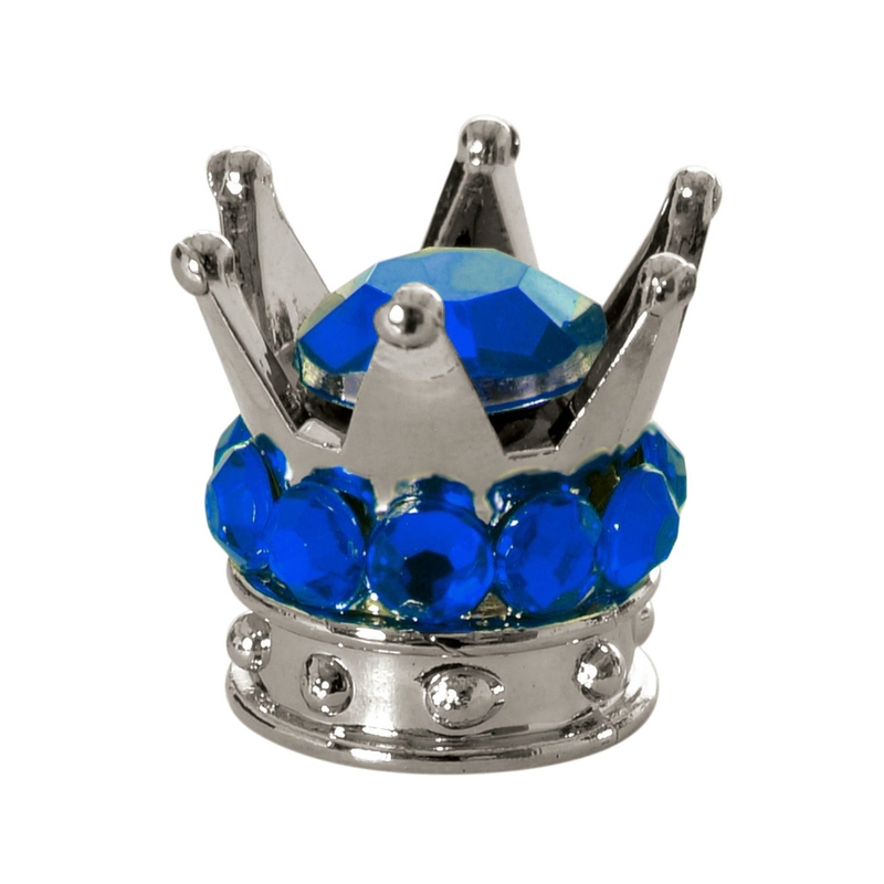 Kapice ventilov Oxford Crown srebrne in modre barve