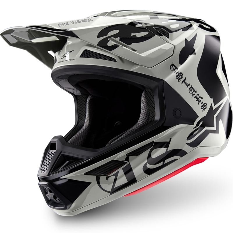Motokros čelada Alpinestars Supertech S-M7 omejena izdaja Wolf Dust peščeno črna
