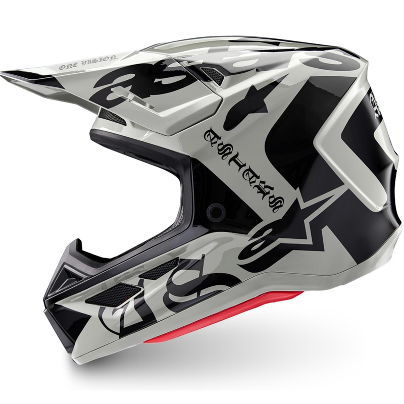 Motokros čelada Alpinestars Supertech S-M7 omejena izdaja Wolf Dust peščeno črna
