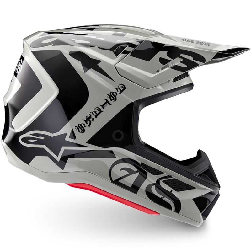 Motokros čelada Alpinestars Supertech S-M7 omejena izdaja Wolf Dust peščeno črna