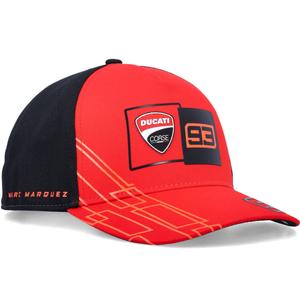 Kapa Ducati Corse Marc Marquez 93 Box Logo črno-rdeča