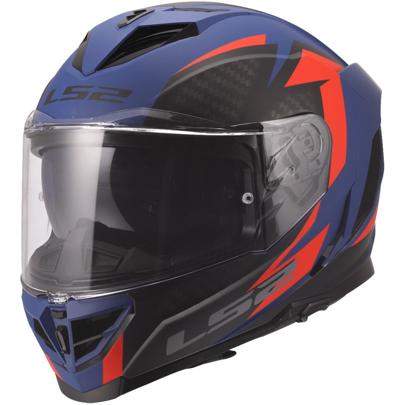 Celoobrazna motoristična čelada LS2 FF818 Storm III Dynamo modro-rdeča