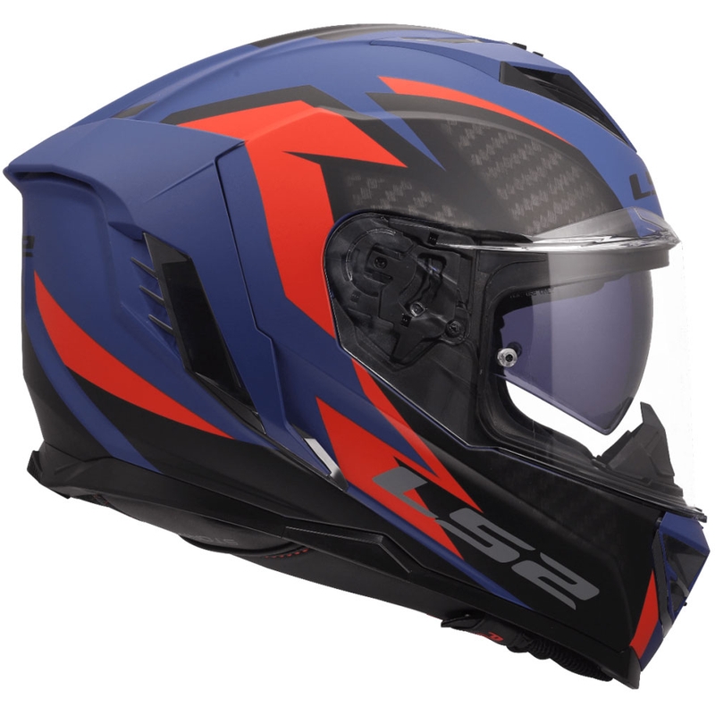 Celoobrazna motoristična čelada LS2 FF818 Storm III Dynamo modro-rdeča