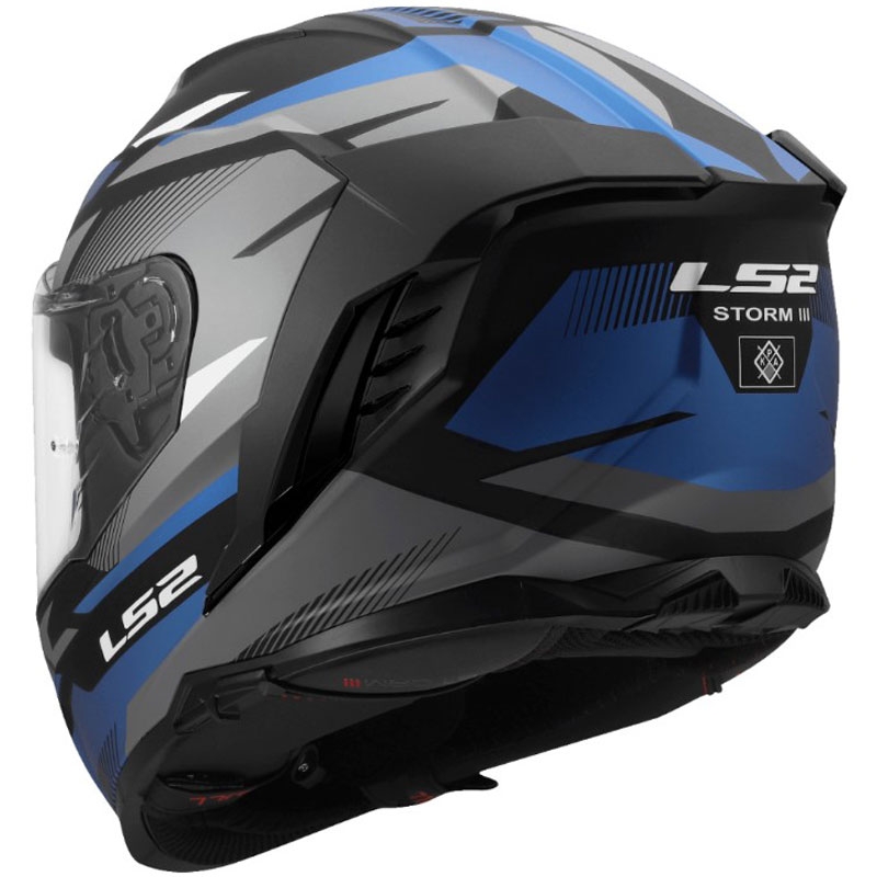 Motoristična čelada LS2 FF818 Storm III Komai črno-modra