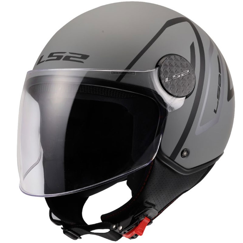 Odprta motoristična čelada LS2 OF558 Sphere Lux II Minimum črno-siva