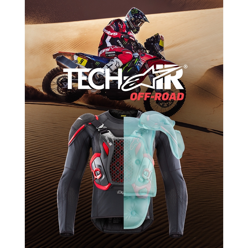 Alpinestars TECH-AIR®OFF-ROAD sistem motorističnih zračnih blazin črno-rdeč