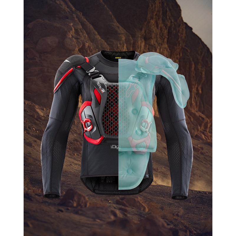 Alpinestars TECH-AIR®OFF-ROAD sistem motorističnih zračnih blazin črno-rdeč