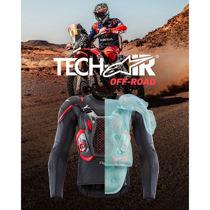 Alpinestars TECH-AIR®OFF-ROAD sistem motorističnih zračnih blazin črno-rdeč