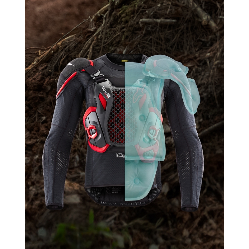 Alpinestars TECH-AIR®OFF-ROAD sistem motorističnih zračnih blazin črno-rdeč