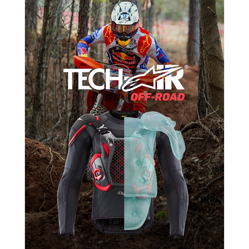 Alpinestars TECH-AIR®OFF-ROAD sistem motorističnih zračnih blazin črno-rdeč