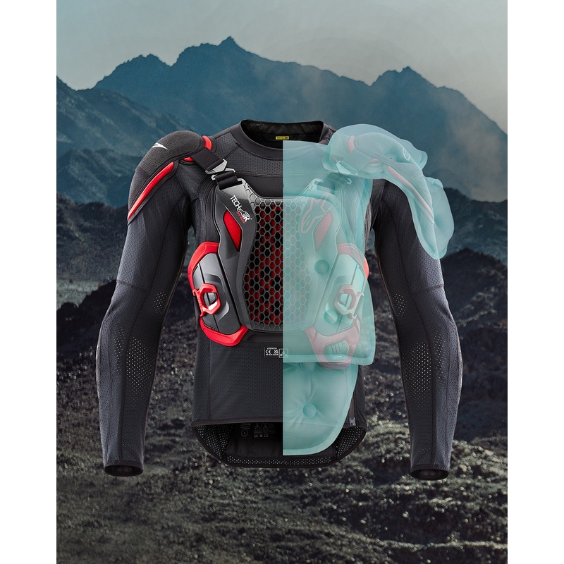 Alpinestars TECH-AIR®OFF-ROAD sistem motorističnih zračnih blazin črno-rdeč