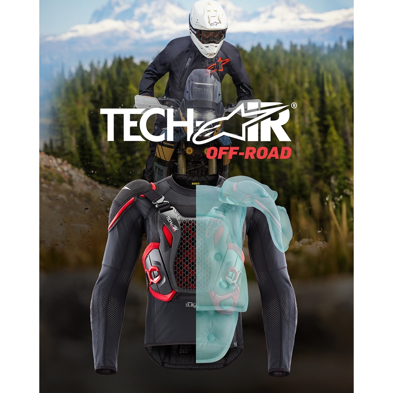 Alpinestars TECH-AIR®OFF-ROAD sistem motorističnih zračnih blazin črno-rdeč