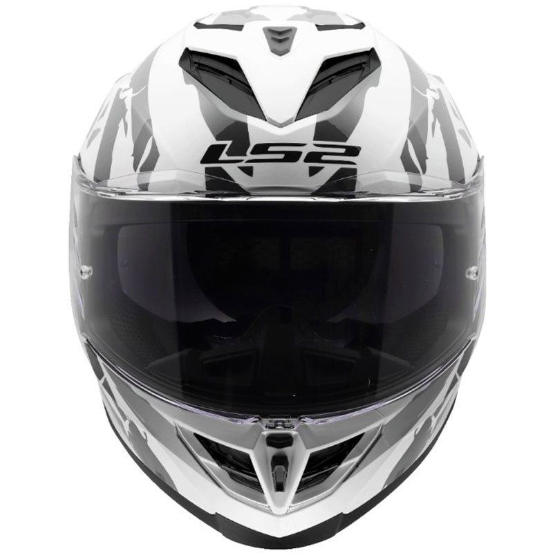 Celoobrazna motoristična čelada LS2 FF818 Storm III Kaos belo-siva