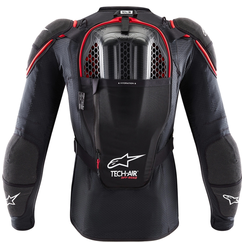 Alpinestars TECH-AIR®OFF-ROAD sistem motorističnih zračnih blazin črno-rdeč