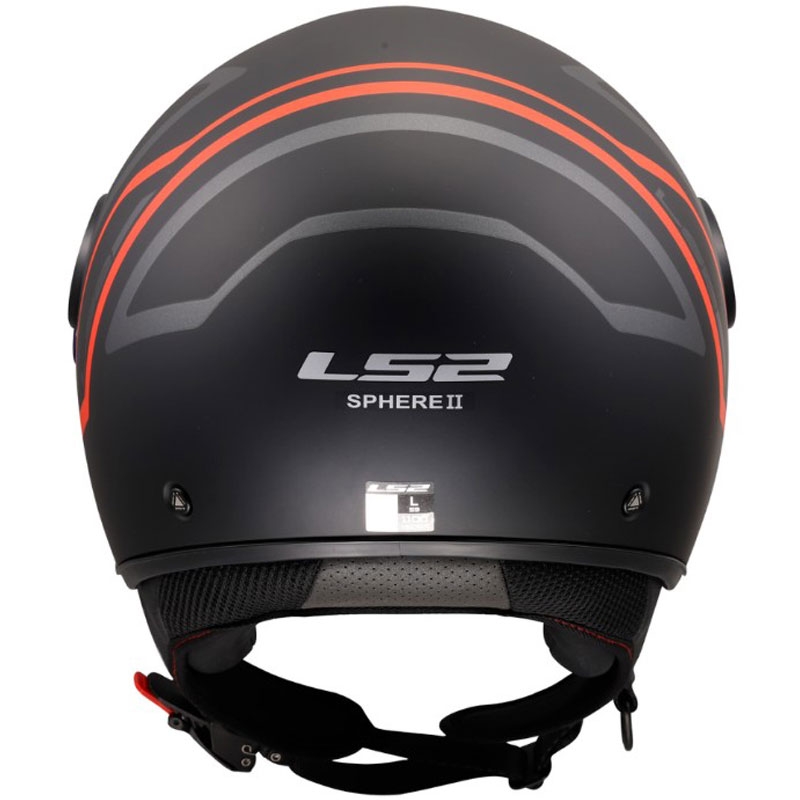 Odprta motoristična čelada LS2 OF558 Sphere Lux II Minimum črno-rdeča
