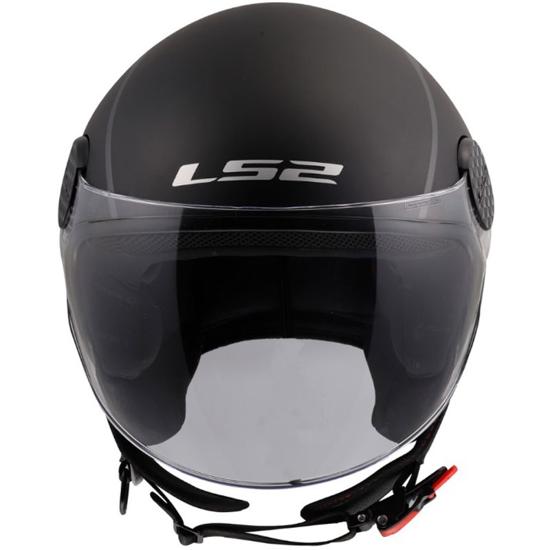 Odprta motoristična čelada LS2 OF558 Sphere Lux II Minimum črno-rdeča