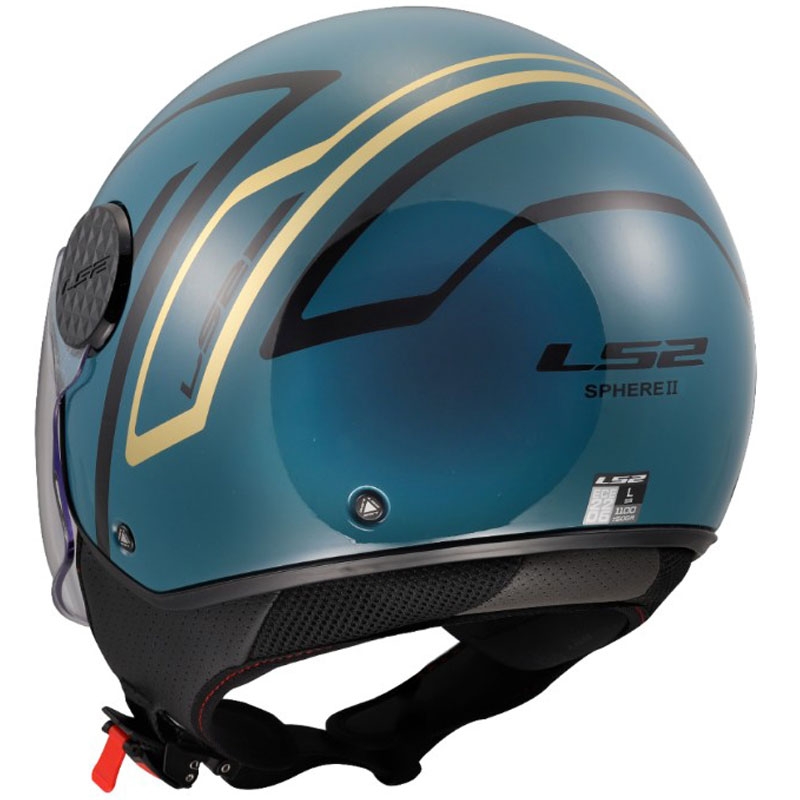 Odprta motoristična čelada LS2 OF558 Sphere Lux II Minimum temno modro-zelena